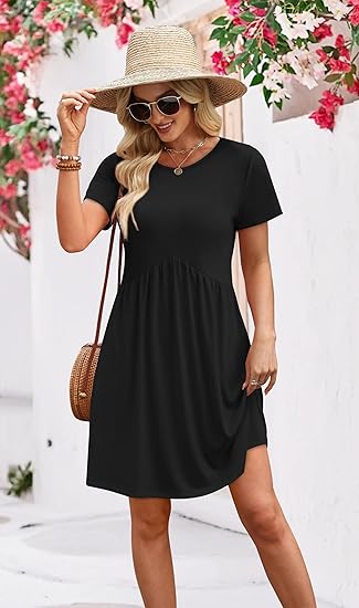 Short-Sleeve Swing Dresses